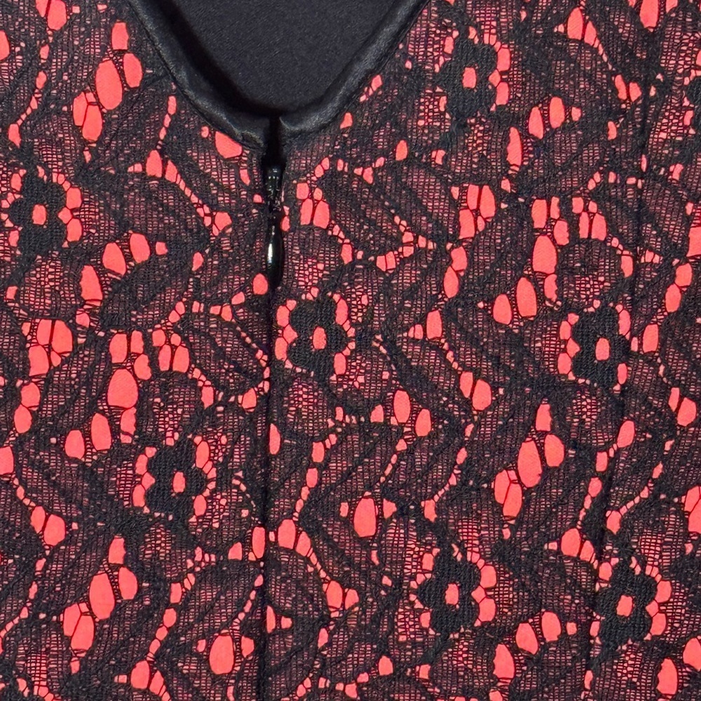 Aidan Mattox Formal Sleeveless Coral and Black Dress​​ - Picture 4 of 4